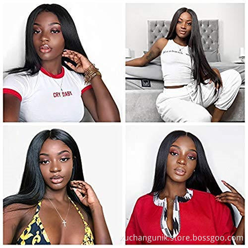 Straight Lace Front Wigs Human Hair with Baby Hair Brazilian Virgin for Black Women 150% Density Pre Plucked 13x4 Swiss Lace